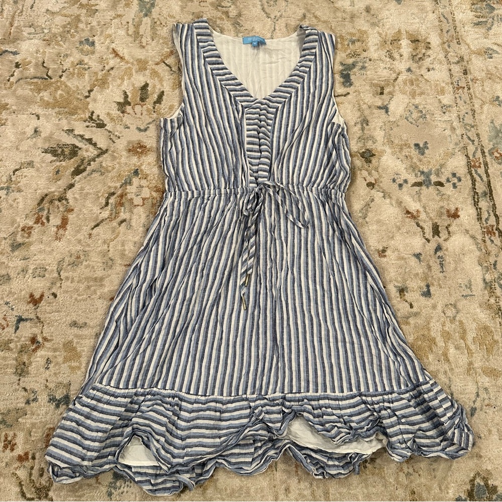 Draper James Blue and White Striped Dress